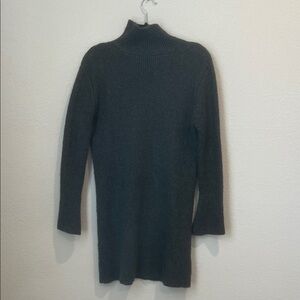 Elegant Black Turtleneck Sweater Dress